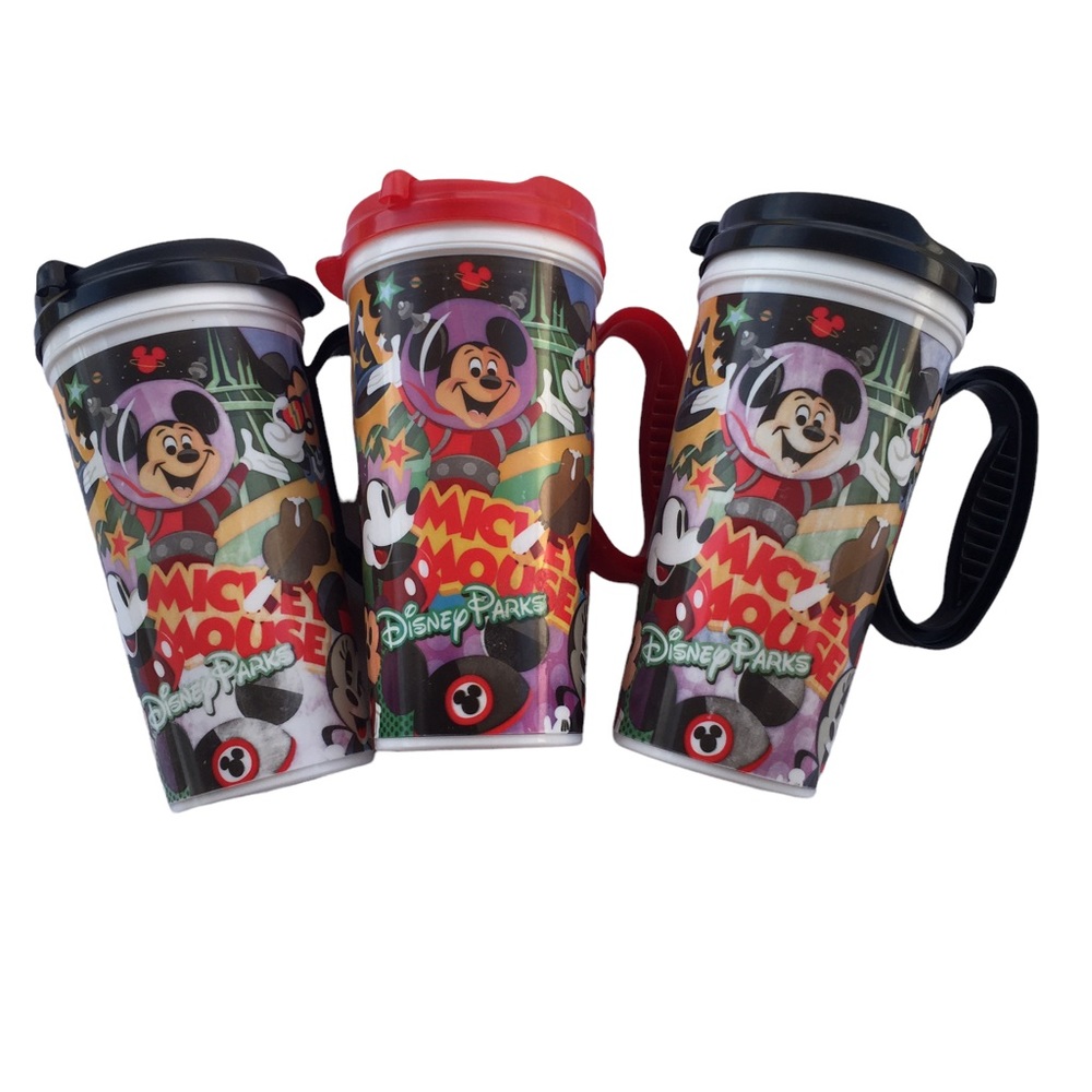 Tumbler Mickey Mouse Disney Park Souvenir plastic tumbler.  Set of three
